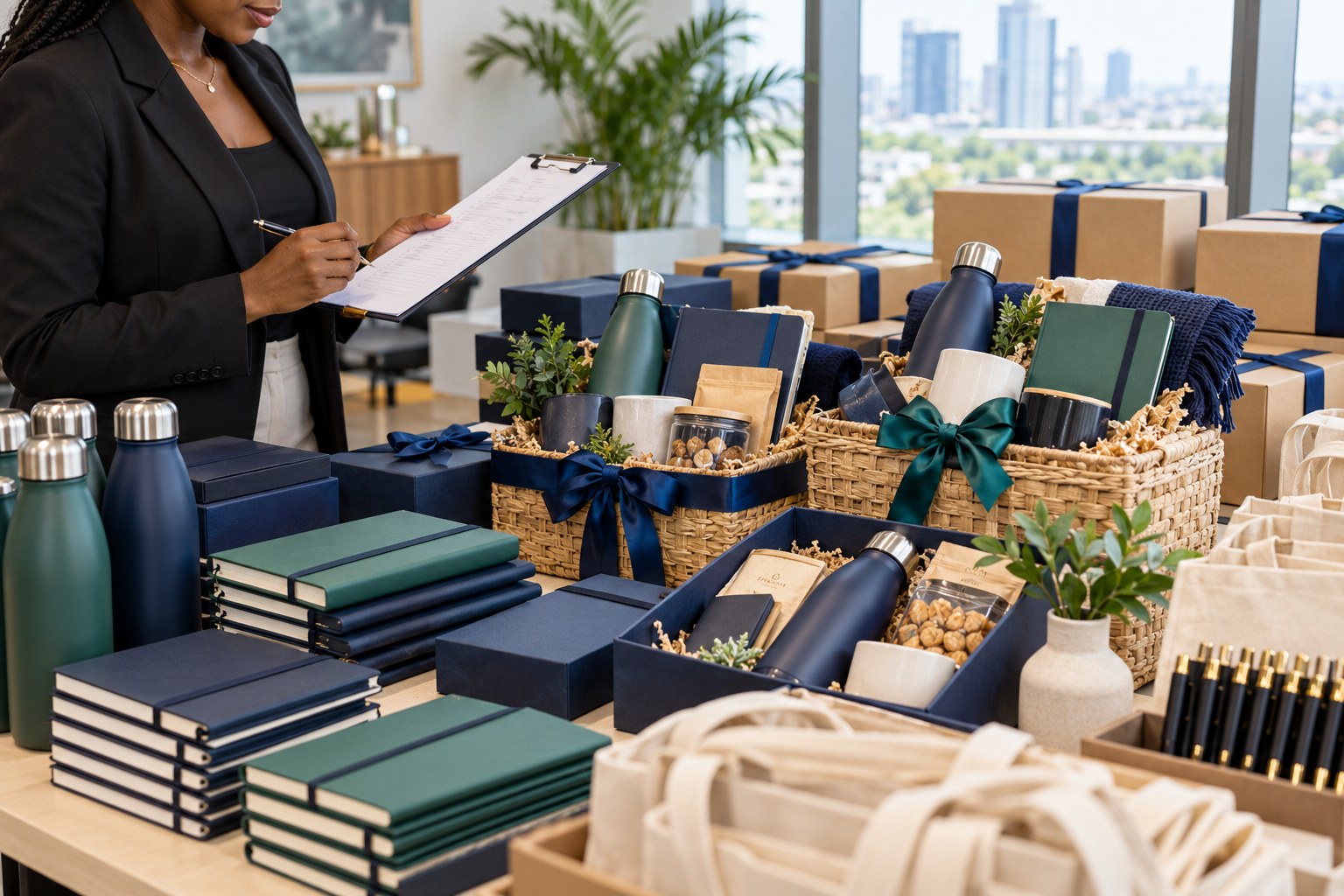 Illustrative corporate gifts and sourcing preparation