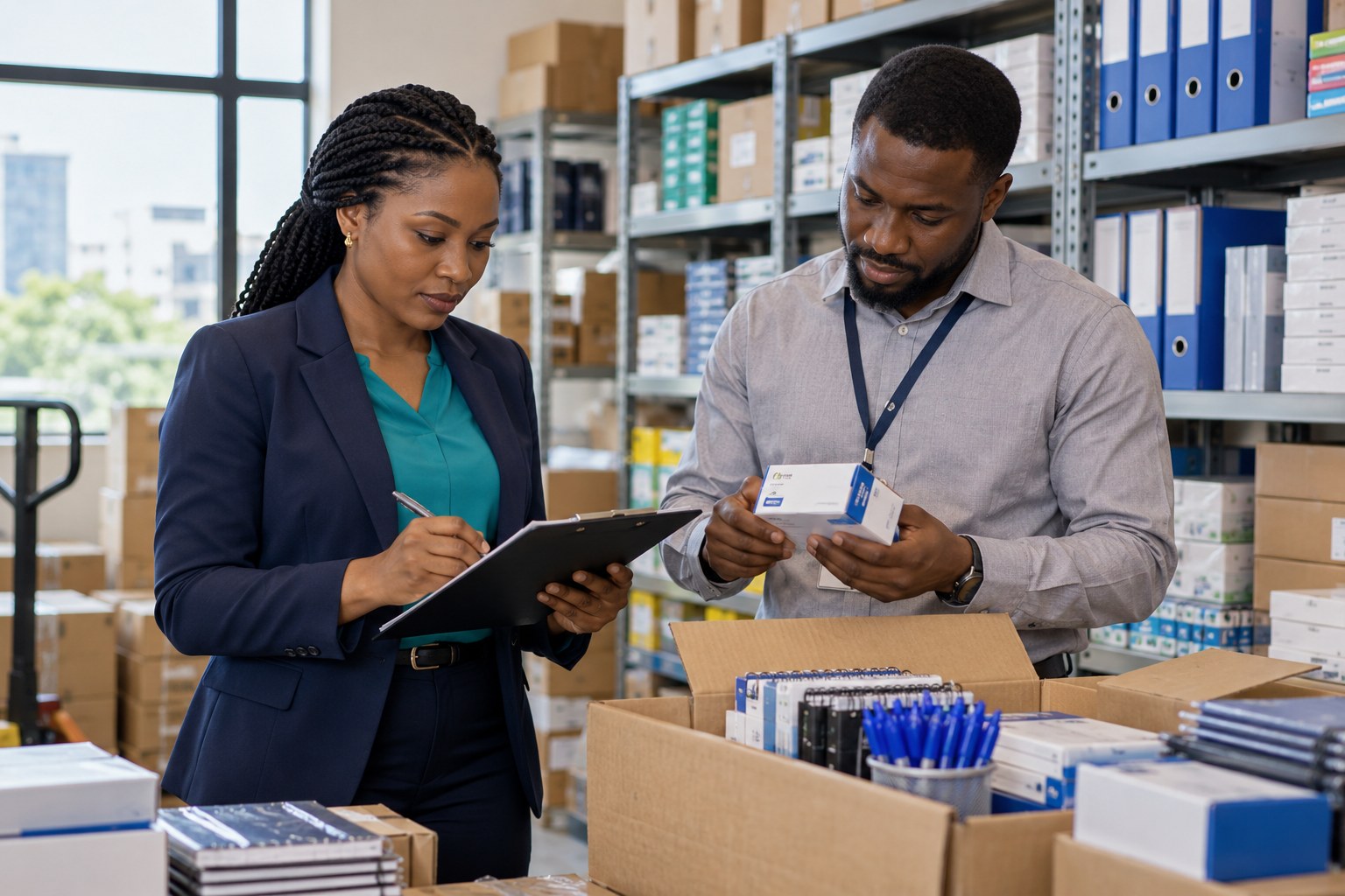 Illustrative procurement service scene
